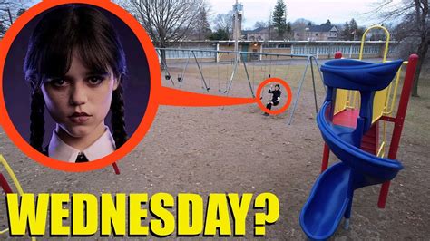 wednesday pornhub|drone catches Wednesday Addams at haunted park (we found her!).